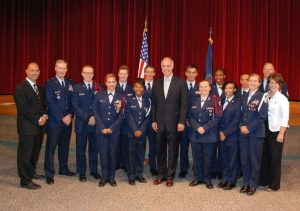 Senator Casey took time to speak with cadets of the AFJROTC program at the high school.