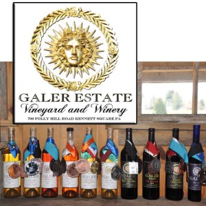 Just some of the Galer Estate medal-winning wines on display.