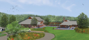 An artist’ rendering shows the layout of the Lenfest Center at the ChesLen Preserve in Newlin Township.