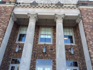 Once an eyesore, the pendant lights in front of Kennett High have been restored to their former luster.