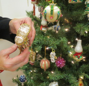Chester County Sheriff Carolyn "Bunny" Welsh shows off the detail on the bottom of one of the ornaments.