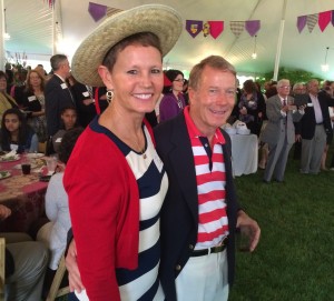 Dressed in gondola attire, Jennifer and Robert McNeil hosted the 2014 Garden Party.