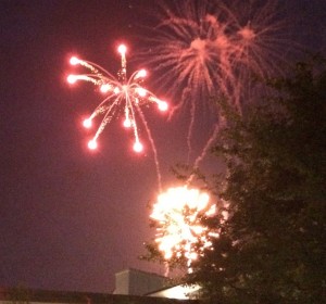 A fireworks display honored the memory of 