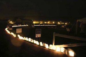 Starting at 9 p.m. relay teams walked by candlelight, with each luminary honor 1 person and their fight against cancer.