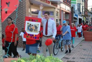 Mayor of Downingtown, Josh Maxwell, who is also running for State Representative of the 74th district, joined Coatesville residents as they walked through the city.