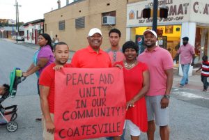 Over 60 people, including State Representative Harry Lewis Jr. (R-74) and City Council President Linda Lavender- Norris attended the peace walk in Coatesville Wednesday.