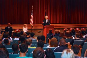 U.S. Senator Bob Casey visited Coatesville Intermediate High School Tuesday to speak to students about bullying.