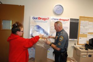 Donna Clark cleaned out her medicine cabinet for the take-back program, which is a cause that is very important to her.