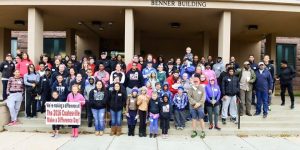 After gathering outside of the Benner Building Saturday morning, over 100 volunteers donated their time in six locations throughout Coatesville.