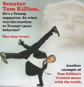 Sen. Tom Killion gets his moves on in a Marty Malloy mailer.